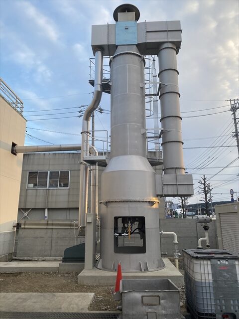 直接燃焼型脱臭炉 タテ型